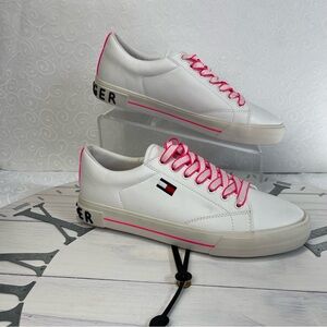 Tommy Hilfiger Women’s New Sneakers Classic Flint White/Pink Shoes Size 10 M